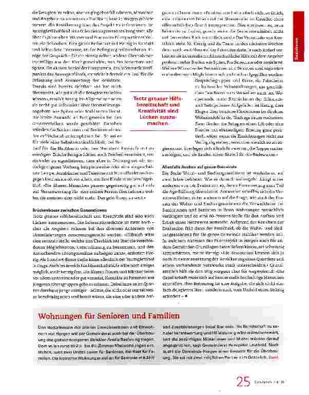 Vorschauseite 3: Wohnen mit Service kann auch Wohnen mit Nachbarschaftshilfe sein