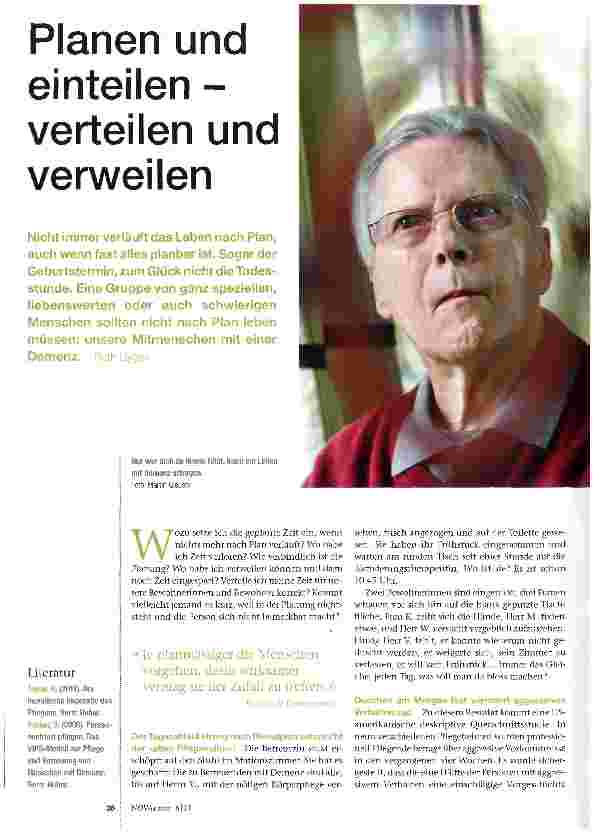Vorschauseite 1: Planen und einteilen -verteilen und verweilen