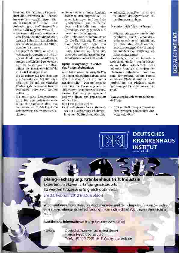 Vorschauseite 3: Klinische Pfade und Behandlungspfade als Chance