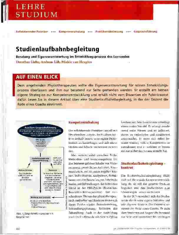 Vorschauseite 1: Studienlauf bahnbegleitung