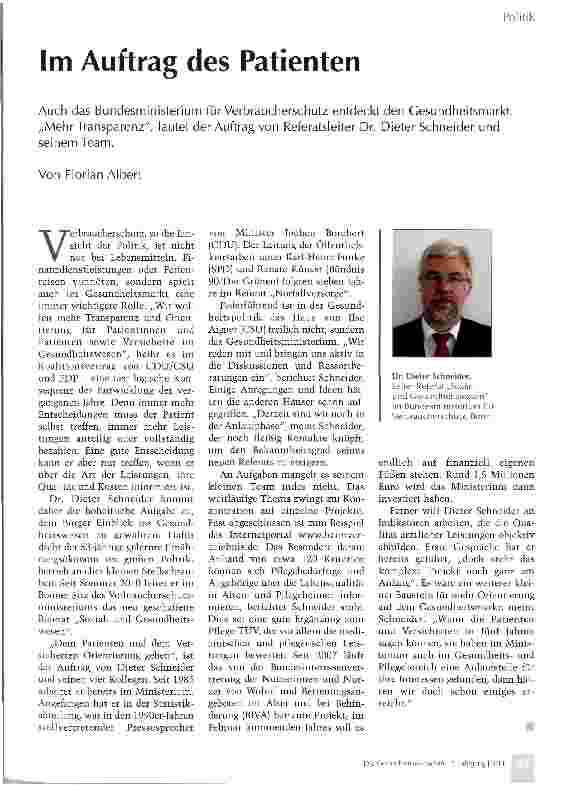 Vorschauseite 1: Im Auftrag des Patienten