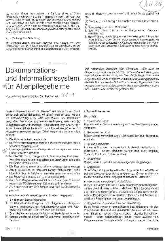 Vorschauseite 4: Rechtliche Grenzen einer Erhöhung des Entgelts bei Altenheimverträgen