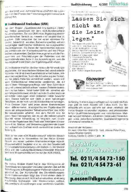 Vorschauseite 6: Patientennutzenorientierte Qualitätssicherung und -entwicklung in der Helios Kliniken Gruppe