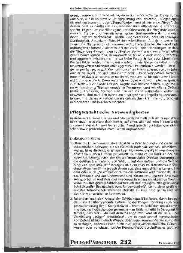 Vorschauseite 3: Allmählich bekomme ich diesen Blick auch drauf... PflegelehrerInnen und szenisches Spiel