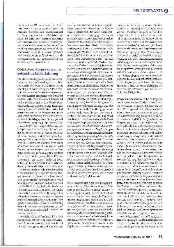 Vorschauseite 2: Professionelle Gesundheitskompetenz und SelbstpflegeAuf die eigene Wahrnehmung achten