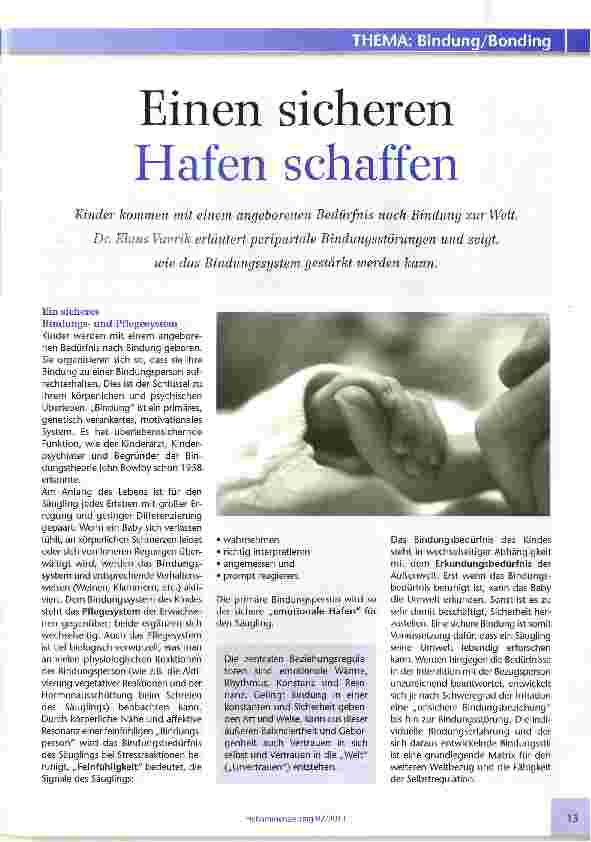 Vorschauseite 1: Einen sicheren Hafen schaffen