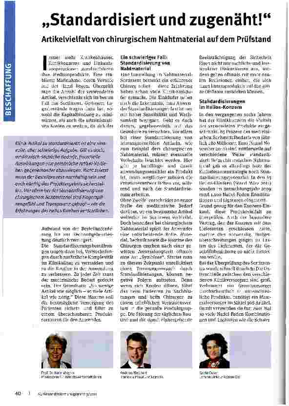 Vorschauseite 1: Standardisiert und zugenäht!