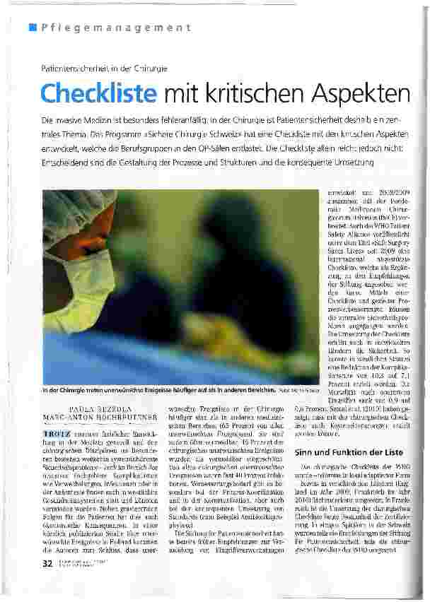 Vorschauseite 1: Checkliste mit kritischen Aspekten