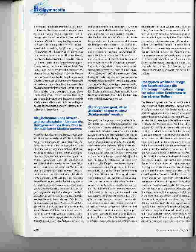 Vorschauseite 6: Heilgymnastin: Ein Frauenberuf feministisch interpretiert