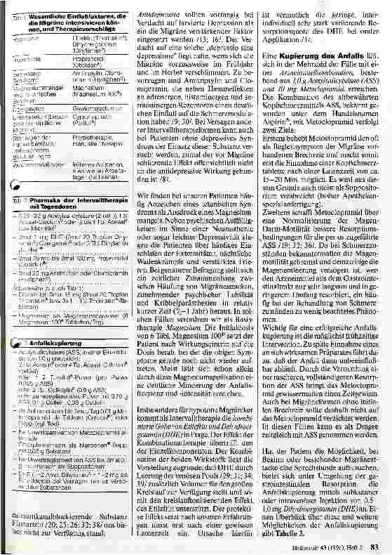 Vorschauseite 2: Arzneimittel in der Migränetherapie