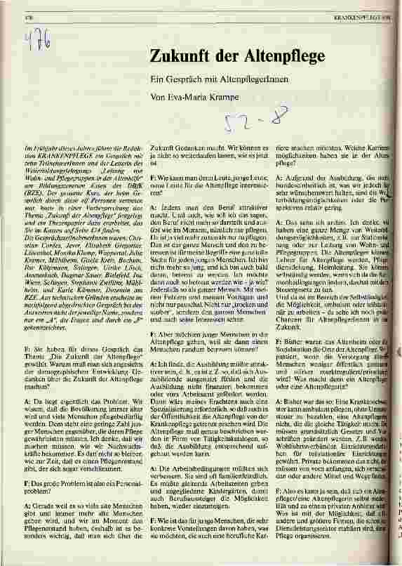 Vorschauseite 1: Zukunft der Altenpflege