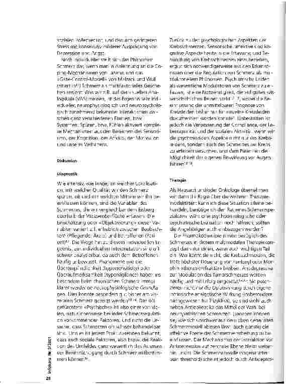 Vorschauseite 2: Psychosoziale Aspekte der Krebsschmerzen