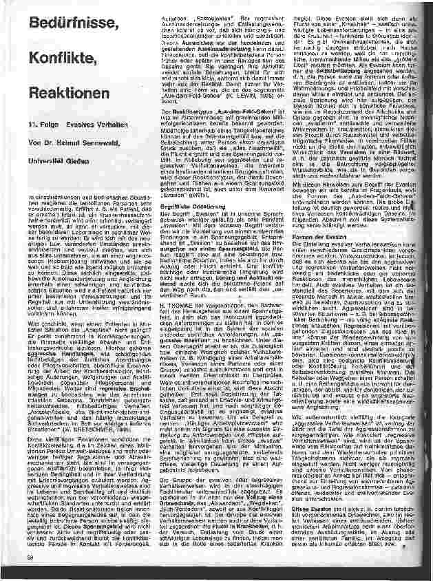 Vorschauseite 1: Bedürfnisse, Konflikte, Reaktionen 11. Folge: Evasives Verhalten