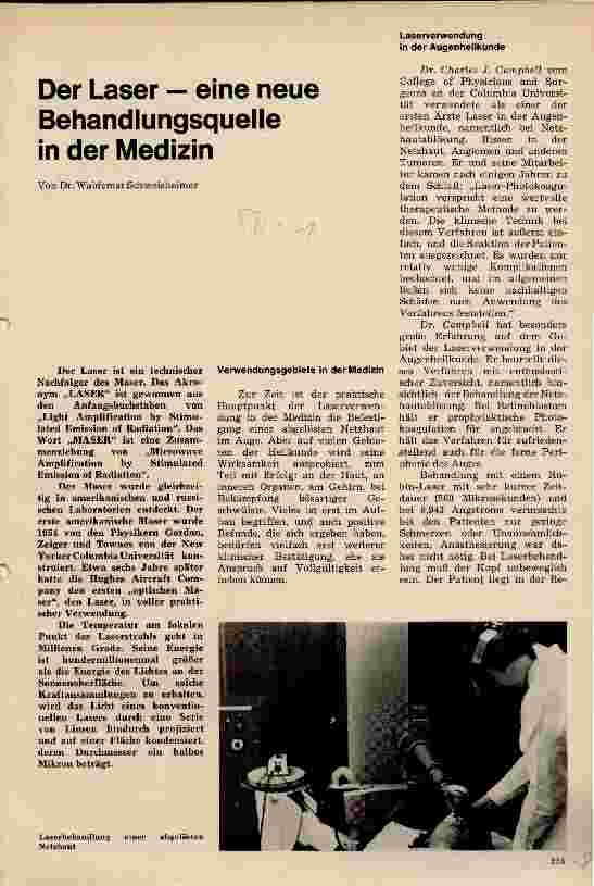 Vorschauseite 1: Der Laser - eine neue Behandlungsquelle in der Medizin