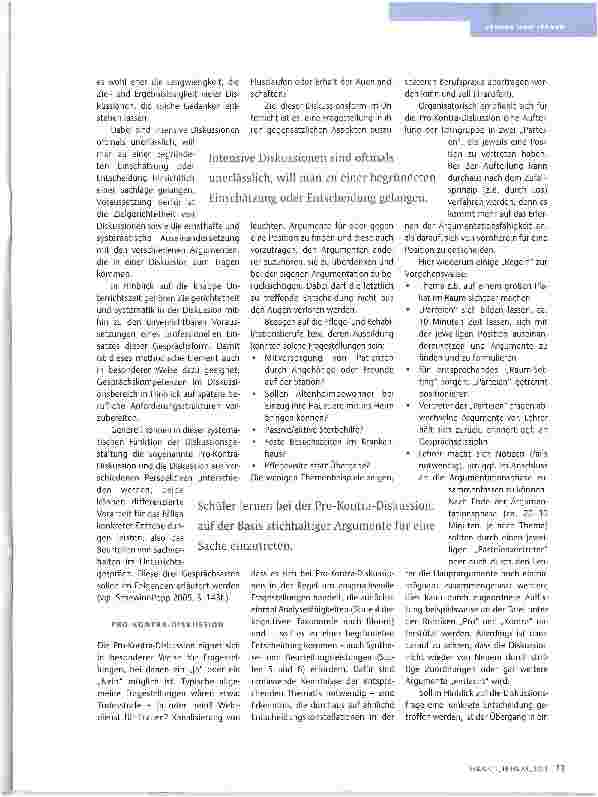 Vorschauseite 2: SERIE „METHODENBÖRSEMANCHMAL IST REDEN AUCH GOLD