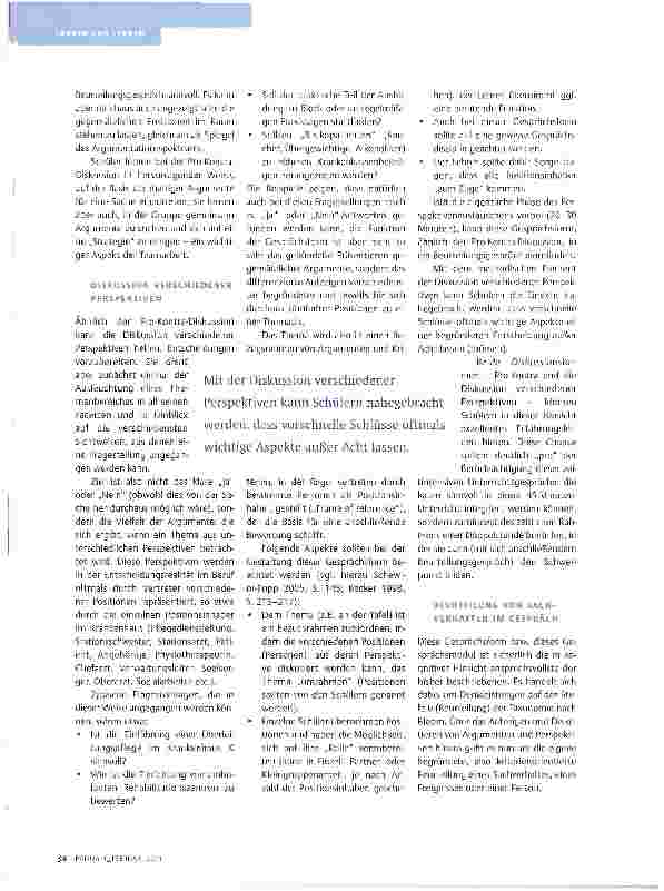 Vorschauseite 3: SERIE „METHODENBÖRSEMANCHMAL IST REDEN AUCH GOLD