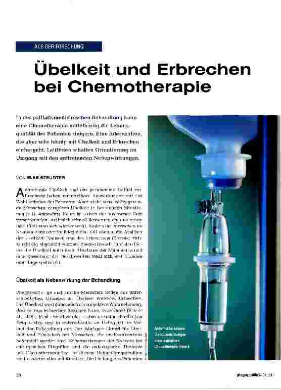 Vorschauseite 1: Übelkeit und Erbrechen bei Chemotherapie
