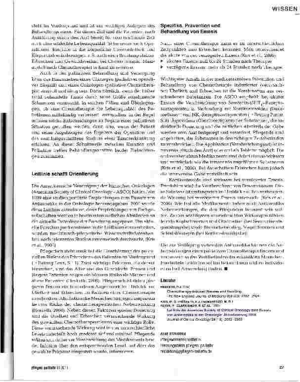 Vorschauseite 2: Übelkeit und Erbrechen bei Chemotherapie
