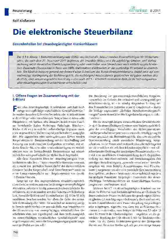 Vorschauseite 1: Die elektronische Steuerbilanz