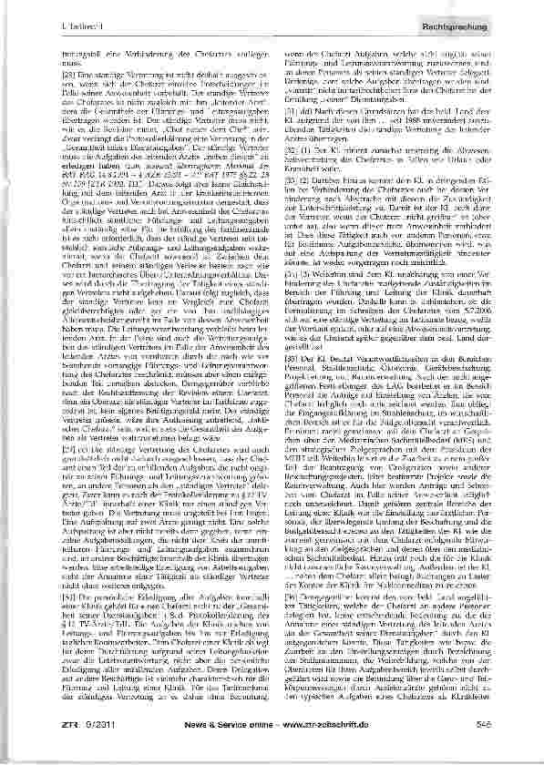 Vorschauseite 3: Ständige Vertretung des Chefarztes