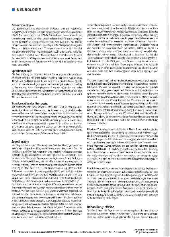 Vorschauseite 3: Ein interdisziplinäres Therapiekonzept zur Behandlung kognitiver Störungen bei Multipler Sklerose