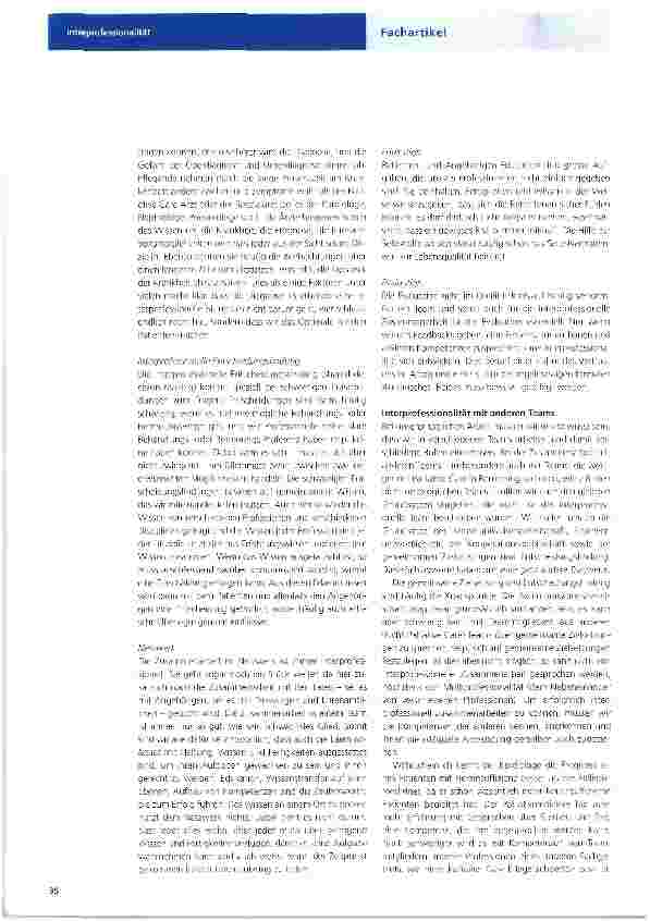 Vorschauseite 2: Interprofessionalität