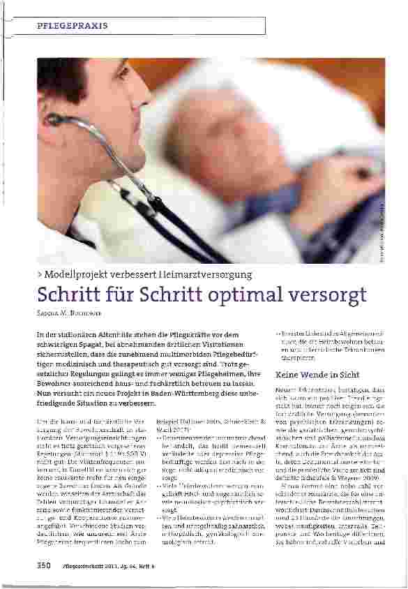 Vorschauseite 1: Schritt für Schritt optimal versorgt
