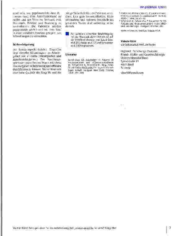 Vorschauseite 4: Perioperative Patientenbetreuung bei „kranio-maxillo-fazialen EingriffenDisposition, Planung und Ausführung