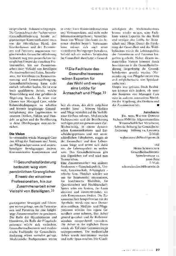 Vorschauseite 3: Gesundheitsförderung in der täglichen Praxis