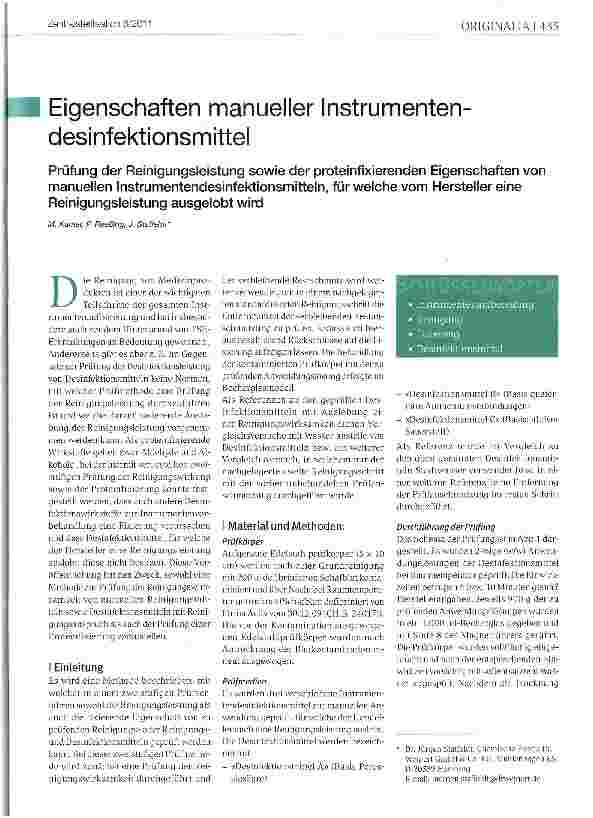 Vorschauseite 1: Eigenschaften manueller Instrumenten-desinfektionsmittel