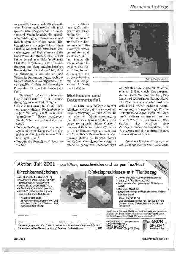Vorschauseite 2: UNTER DIE LUPE GENOMMENHERKÖMMLICHE UND GANZHEITLICHE WOCHENBETTPFLEGE