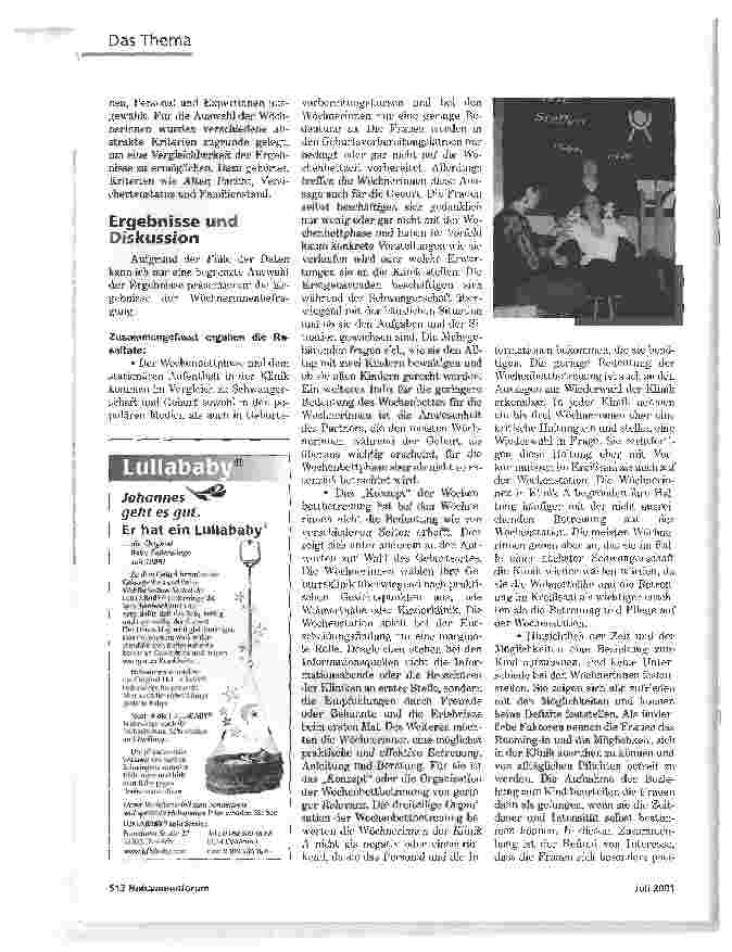 Vorschauseite 3: UNTER DIE LUPE GENOMMENHERKÖMMLICHE UND GANZHEITLICHE WOCHENBETTPFLEGE