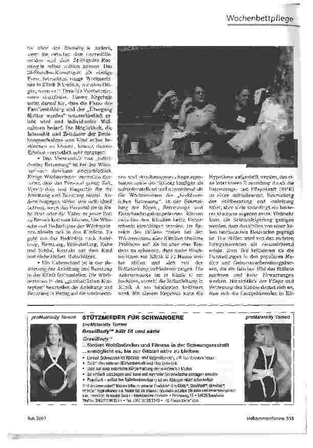 Vorschauseite 4: UNTER DIE LUPE GENOMMENHERKÖMMLICHE UND GANZHEITLICHE WOCHENBETTPFLEGE