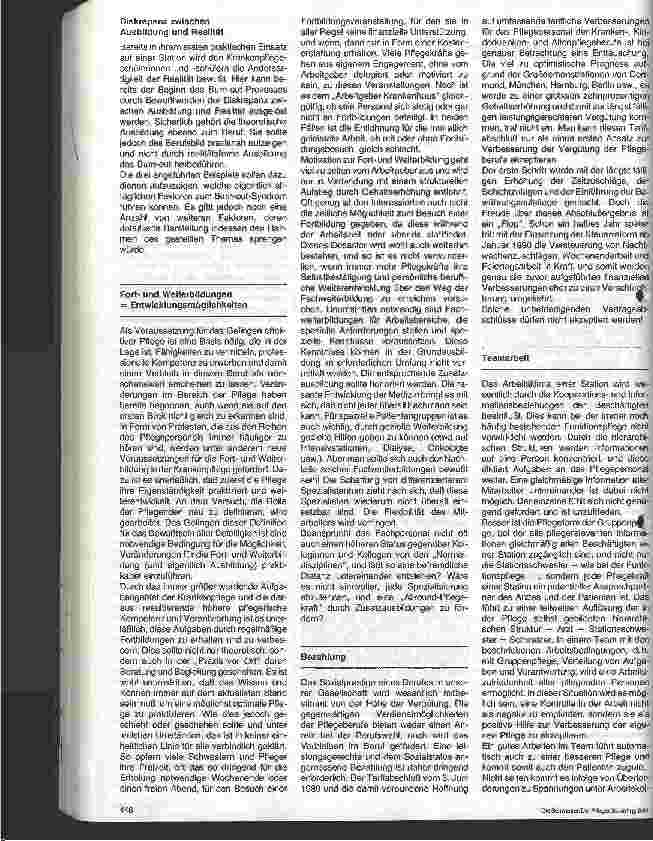 Vorschauseite 3: Belastungen in der Krankenpflege 2. Teil
