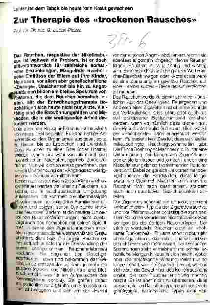 Vorschauseite 1: Zur Therapie des trockenen Rausches