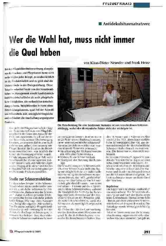 Vorschauseite 1: Wer die Wahl hat, muss nicht immer die Qual haben