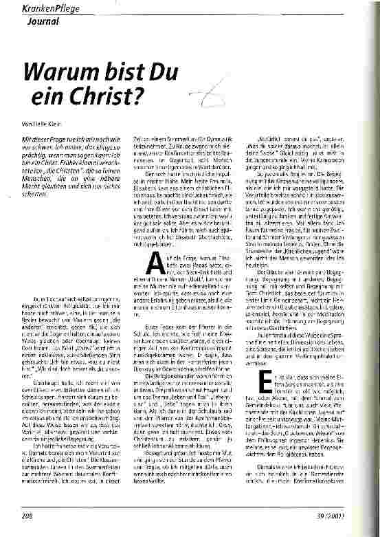 Vorschauseite 1: Warum bist Du ein Christ?