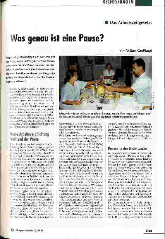Vorschauseite 1: Was genau ist eine Pause?