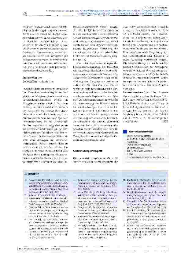 Vorschauseite 5: Konventionelle Therapie und Leberzelltherapie bei neonataler Manifestation eines Harnstoffzyklusdefektes