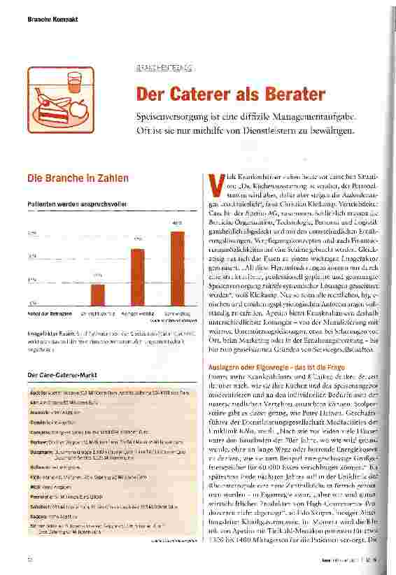 Vorschauseite 1: BRANCHENTRENDSDer Caterer als Berater