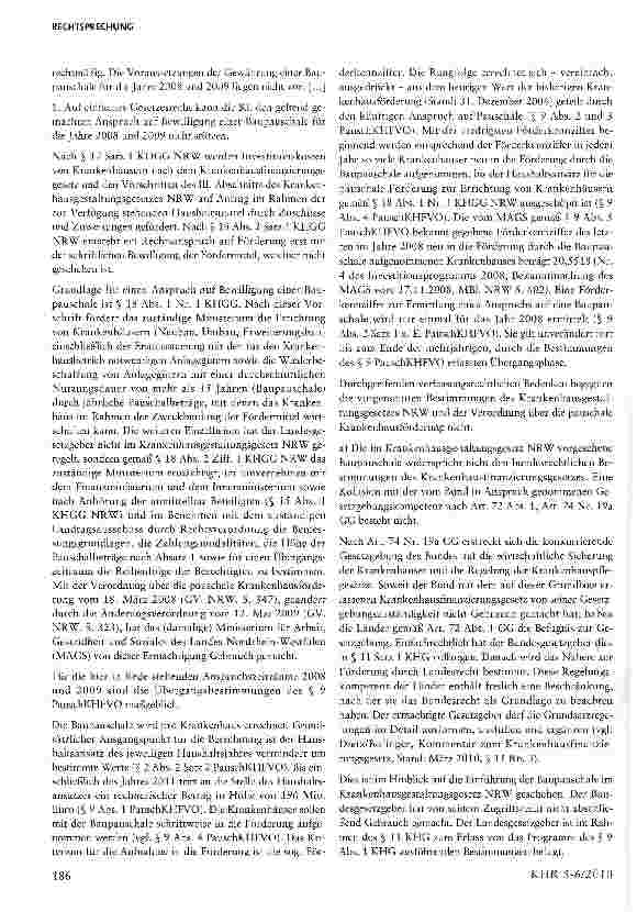 Vorschauseite 3: Rechtmäßigkeit Baupauschale Nordrhein-Westfalen