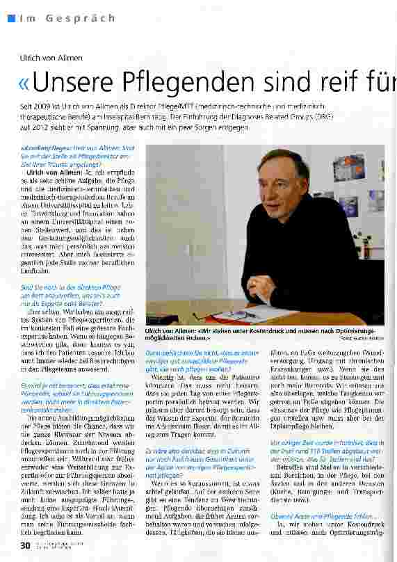 Vorschauseite 1: Unsere Pflegenden sind reif für den Ernstfall