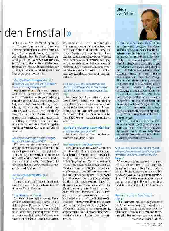 Vorschauseite 2: Unsere Pflegenden sind reif für den Ernstfall