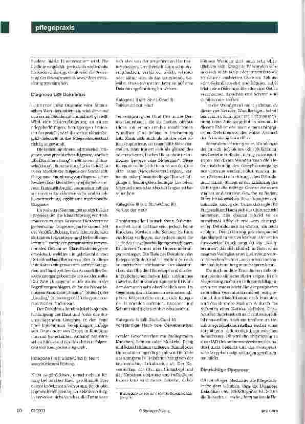 Vorschauseite 3: Dekubitusprävention - die internationale Leitlinie als Basis