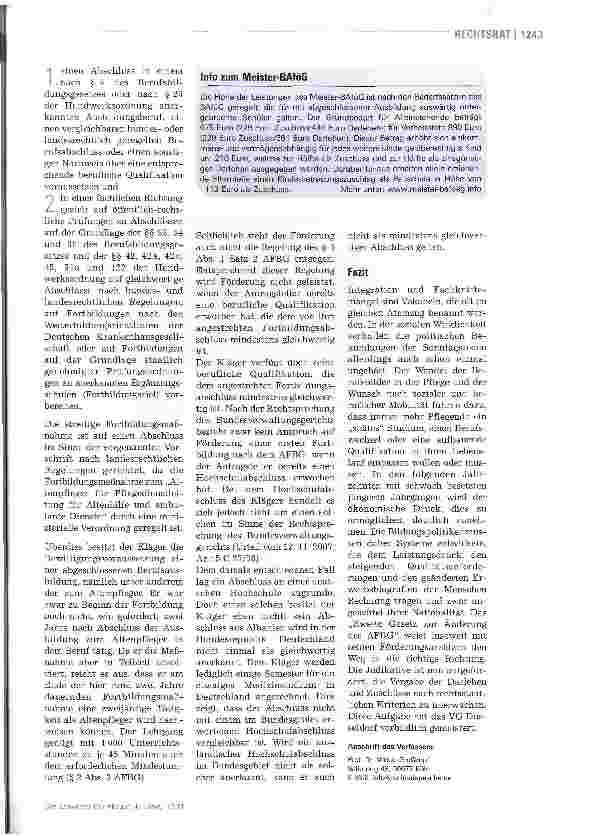 Vorschauseite 3: Recht auf Förderung der beruflichen Weiterbildung