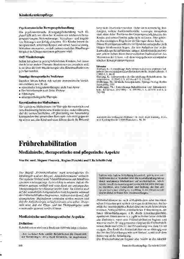 Vorschauseite 1: Frührehabilitation
