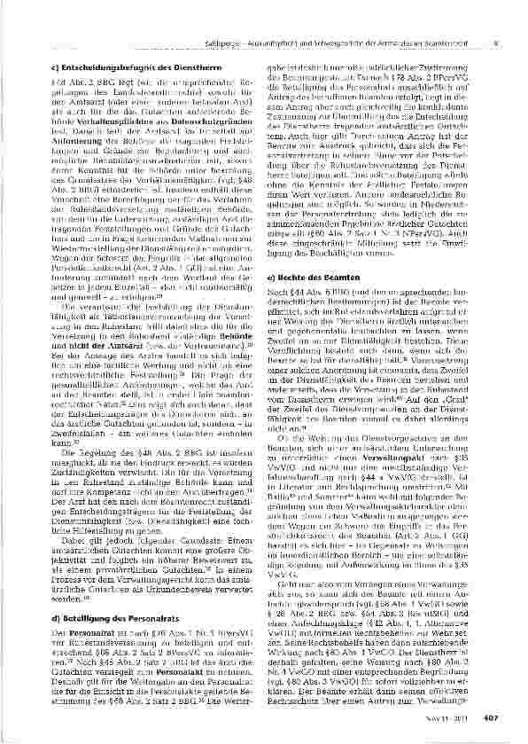 Vorschauseite 4: Auskunftspflicht und Schweigepflicht des Amtsarztes im Beamtenrecht