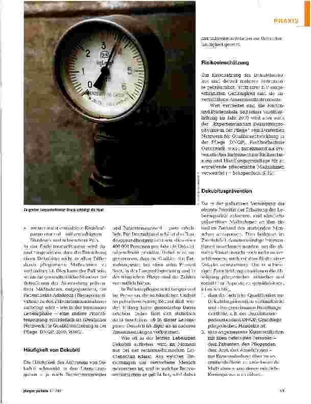 Vorschauseite 2: DekubitusWenn der Druck zu stark ist
