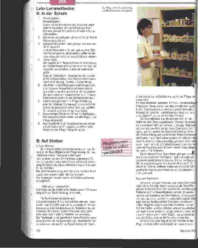 Vorschauseite 4: So bilden die USA Pflegerinnen aus Vorstellung eines Teil-Curriculums/Team-Arbeit im Vordergrund