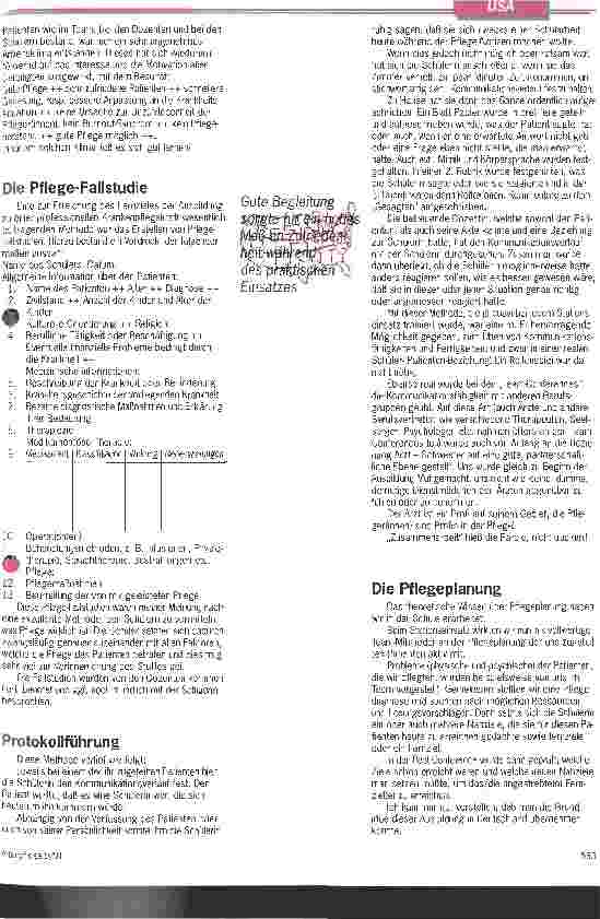 Vorschauseite 5: So bilden die USA Pflegerinnen aus Vorstellung eines Teil-Curriculums/Team-Arbeit im Vordergrund